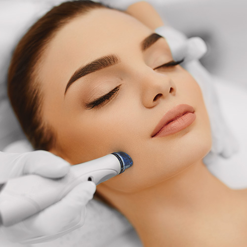 skin cta 3 woman getting laser treatment on her face